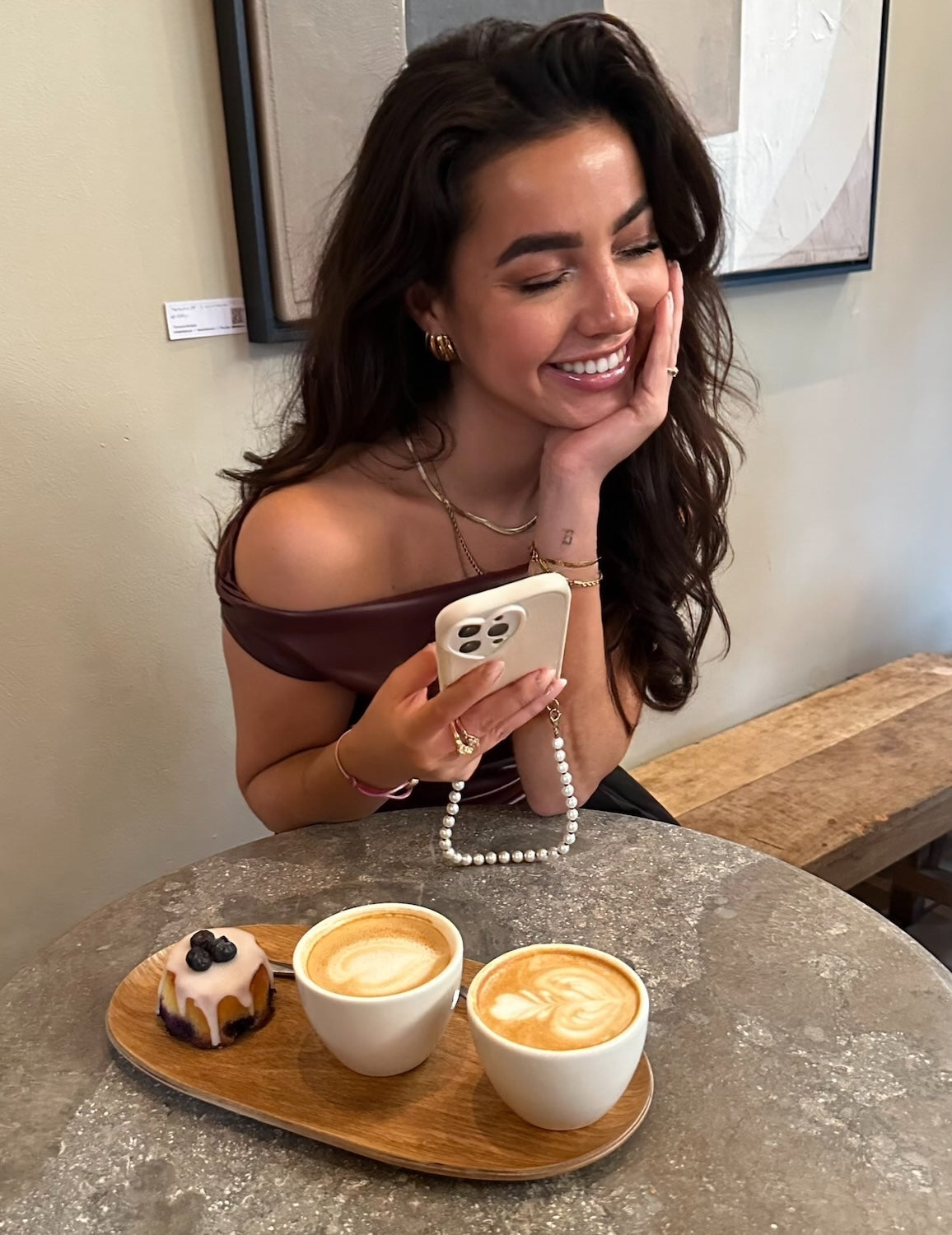 Phone cord Tiramisu swirl